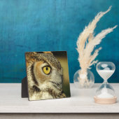 Great Horned Owl Desktop Plaque Fotoplatte (InSitu)