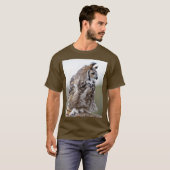 Great Horned Owl Foto T - Shirt (Vorne ganz)