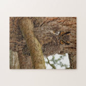 Great Horned Owl in the Douglas Fir Puzzle (Horizontal)