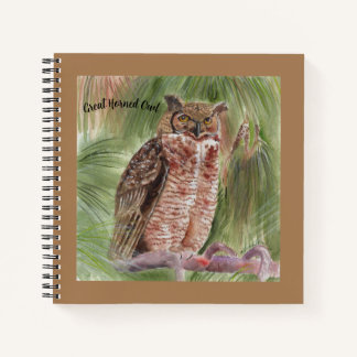 Great Horned Owl Journal Notizblock