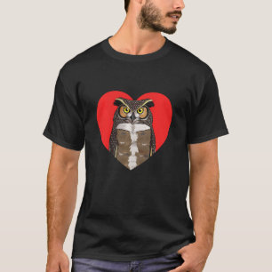 Great Horned Owl Niedlich Valentinstag T-Shirt
