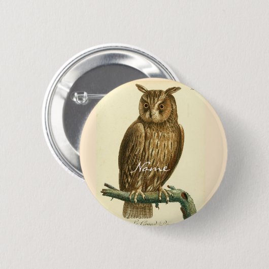 Great Horned Owl Thunder_Cove Button (Vorne & Hinten)