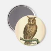 Great Horned Owl Thunder_Cove Magnet (Vorderseite/Rückseite)