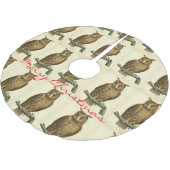 Great Horned Owl Thunder_Cove Polyester Weihnachtsbaumdecke (Schrägansicht)