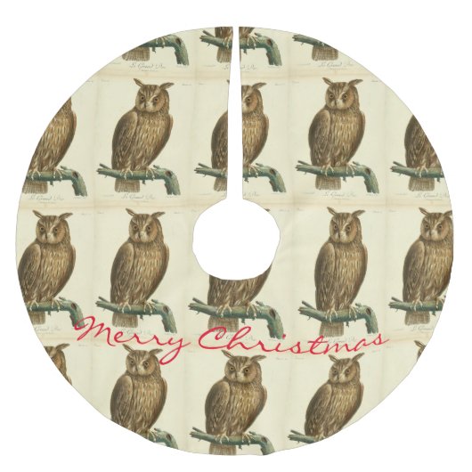 Great Horned Owl Thunder_Cove Polyester Weihnachtsbaumdecke (Vorderseite)