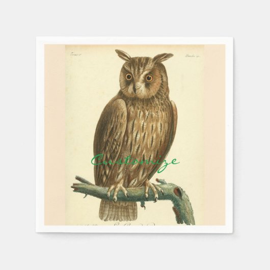 Great Horned Owl Thunder_Cove Serviette (Vorderseite)