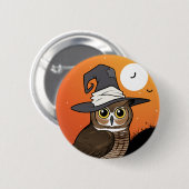 Great Horned Owl Witch! Button (Vorne & Hinten)