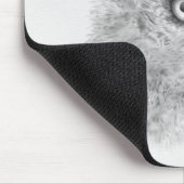Great Horned Owlet Zeichnend Mousepad (Ecke)