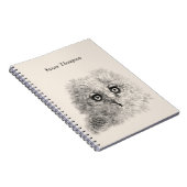 Great Horned Owlet Zeichnend Notizblock (Rechte Seite)