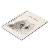 Great Horned Owlet Zeichnend Notizblock (Linke Seite)