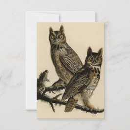 Great Horned Owls (J.J. Audubon) Karte