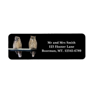 Great Horned Owls Rücksendeadresse