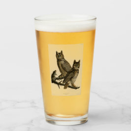 Great Horned Owls (von John James Audubon) Glas