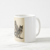 Great Horned Owls (von John James Audubon) Kaffeetasse (VorderseiteRechts)
