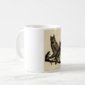 Great Horned Owls (von John James Audubon) Kaffeetasse (Vorderseite Links)