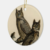 Great Horned Owls (von John James Audubon) Keramik Ornament (Links)