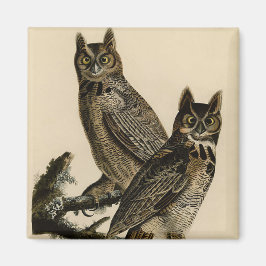 Great Horned Owls (von John James Audubon) Magnet