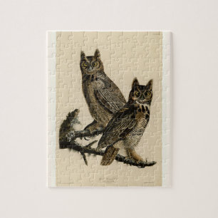 Great Horned Owls (von John James Audubon) Puzzle