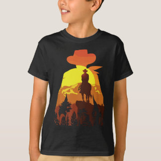 Great Horse Riding Cowboy Western Land T-Shirt