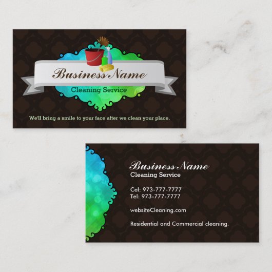 Great House ReinigungsVisitenkarten Visitenkarte (Vorne/Hinten)