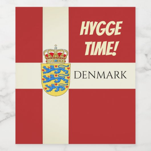 Great Hygge Time Dänemark Weinmarken! Weinetikett (Einzelnes Label)