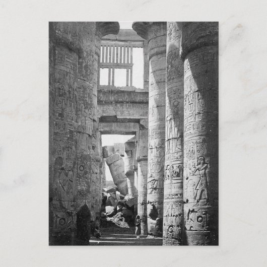 Great Hypostyle Hall Karnak Ägypten ~ 1845 Postkarte (Vorderseite)