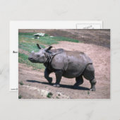 Great Indian One Horned Rhino Postkarte (Vorne/Hinten)