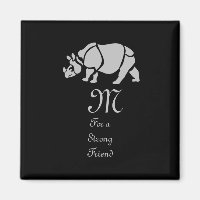 Great Indian Rhinoceros The Unicorn Rhino Monogram