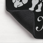 Great Indian Rhinoceros The Unicorn Rhino Monogram Mousepad (Ecke)
