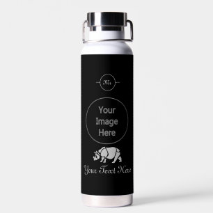 Great Indian Rhinoceros The Unicorn Rhino Monogram Trinkflasche