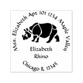 Great Indian Unicorn Rhino Name Address Permastempel (Design)