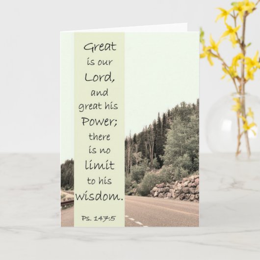 Great is the Lord - Scripture Card Karte (Gelbe Blume)