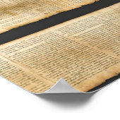 Great Isaiah Scroll Dead Sea Scrolls 1QIsaa Poster (Ecke)