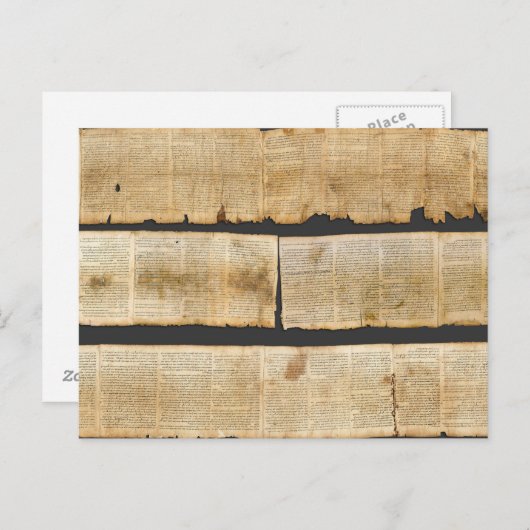 Great Isaiah Scroll Dead Sea Scrolls 1QIsaa Postkarte (Vorne/Hinten)