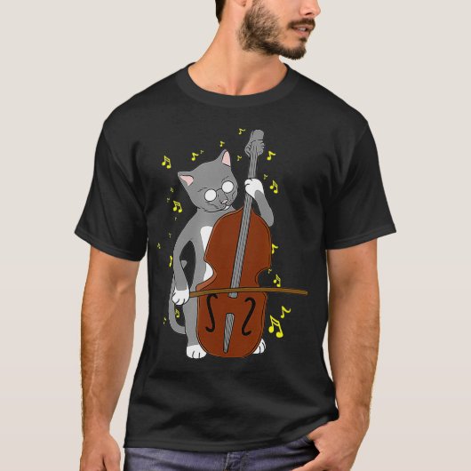 Great JazzCat Playing Cello T-Shirt (Vorderseite)