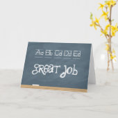 Great Job - Chalkboard mit Schmuckmarken Karte (Gelbe Blume)