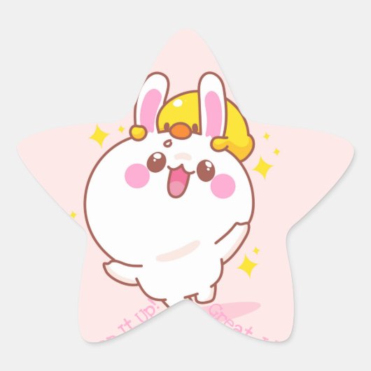 Great Job Kawaii Star Sticker (Vorderseite)