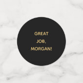 Great Job Name Black Gold Ton PhD Abschluss Konfetti (Klein Vorderseite)