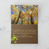 Great Job Personalize Fall Leaf Destiny Destiny's Dankeskarte (Innenseite)