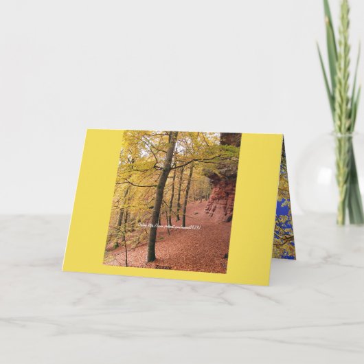 Great Job Personalize Fall Leaf Destiny Destiny's Dankeskarte (Rückseite)