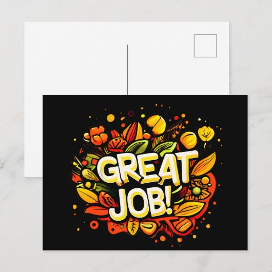 Great Job Postkarte (Vorne/Hinten)
