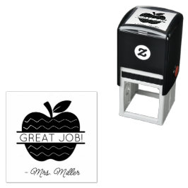 Great Job Teacher Apple Permastempel