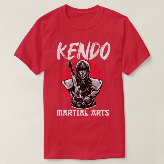 Great Kendo Samurai mit Schwert Design Japan Warri T-Shirt (Design vorne)