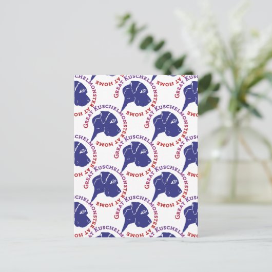 Great Kuschelmonster Postkarte (Stehend Vorderseite)