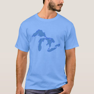 Great Lakes allein - blauer T - Shirt