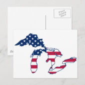 Great Lakes American Flag Postkarte (Vorne/Hinten)