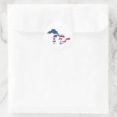 Great Lakes American Flag Runder Aufkleber (Tasche)