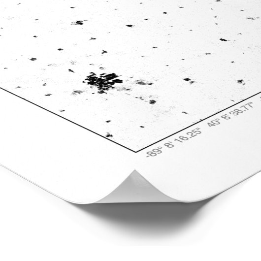 Great Lakes Cities Census Dotmap Poster (Ecke)