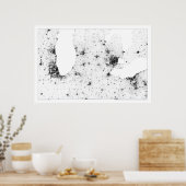 Great Lakes Cities Census Dotmap Poster (Küche)