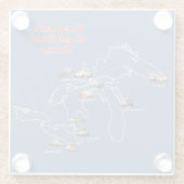 Great Lakes Coast Guard Cutters Glas Untersetzer (Rückseite)